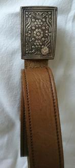 Dames riem leer ( trachten riem), Minder dan 3 cm, Bruin, Echt leder, 90 tot 100 cm