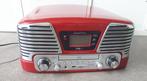 platenspeler radio cd usb ineen metallic rood, Ophalen of Verzenden, Zo goed als nieuw, Platenspeler, Overige merken