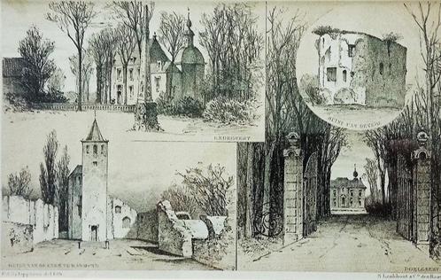 LITHO VAN P.A. SCHIPPERS ANNO 1882 INGELIJST., Antiek en Kunst, Kunst | Litho's en Zeefdrukken, Ophalen of Verzenden