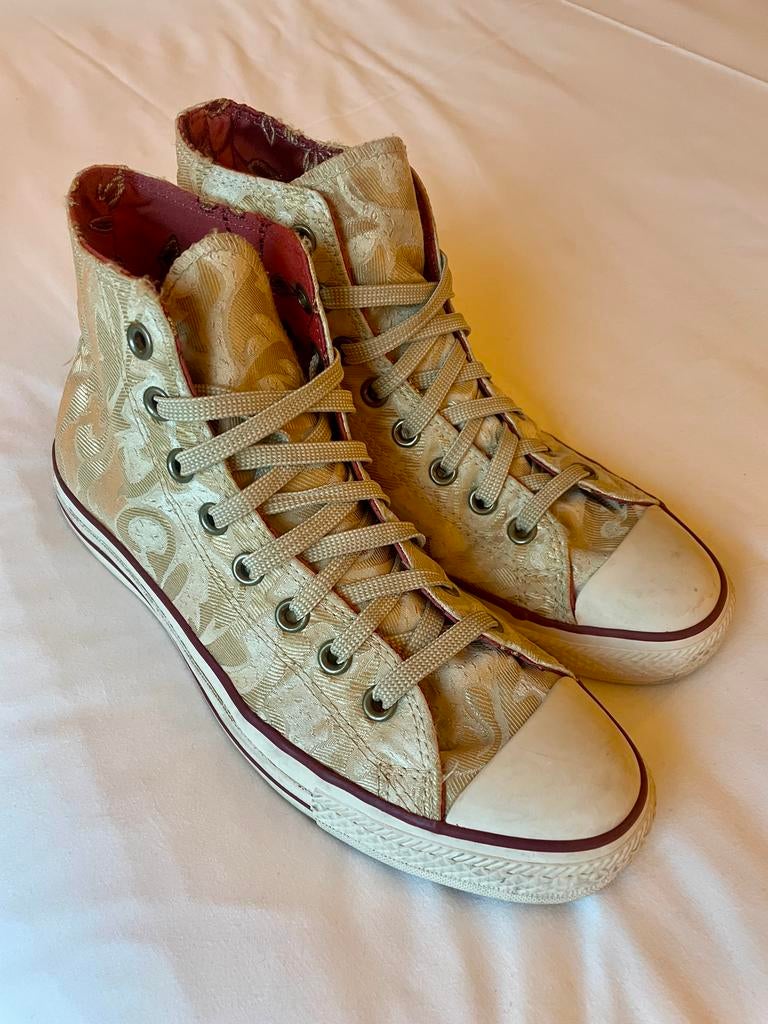 Vintage All Stars met gestikte logo, Kleding | Dames, Schoenen, Zo goed als nieuw, Sneakers of Gympen, Beige, Ophalen of Verzenden