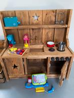 Steigerhout speel keukentje incl accessoires, Kinderen en Baby's, Speelgoed | Speelkeukens, Speelkeuken, Zo goed als nieuw, Hout