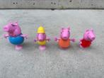 Peppa Pig poppetjes speelgoed set (4) zuignap, Ophalen of Verzenden, Zo goed als nieuw