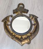 vintage messing anker spiegel, Ophalen of Verzenden, Ovaal, Minder dan 50 cm