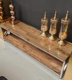 TV meubel+ Glasplaat Richmond/Erik kuster/sleeper wood, Huis en Inrichting, Ophalen, Gebruikt, 50 tot 100 cm, Glas
