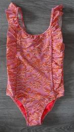 WE Fashion badpak met ruches roze/oranje maat 134 140, WE, Meisje, Sport- of Zwemkleding, Ophalen of Verzenden