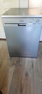 Goedwerkende,Rvs Look Zuinige Sharp Vaatwasser 60 cm, Witgoed en Apparatuur, Vaatwasmachines, Ophalen, Gebruikt, Vrijstaand, 85 tot 90 cm