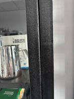 Stalen Vitrine Kasten zwart metaal met glas, Huis en Inrichting, Kasten | Vitrinekasten, Ophalen, Vintage, 50 tot 100 cm, Zo goed als nieuw