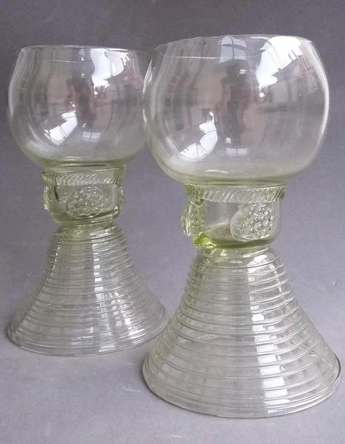 Omstreeks 1880 Waldglas Roemer Wijnglas Bohemen Duitsland, Antiek en Kunst, Antiek | Glas en Kristal, Ophalen of Verzenden