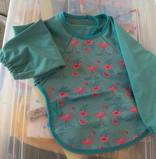 Bibetta slab met lange mouwen en flamingo’s, Kinderen en Baby's, Babyvoeding en Toebehoren, Zo goed als nieuw, Overige typen, Ophalen of Verzenden
