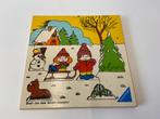 Ravensburger houten kinderpuzzel thema winter, Ophalen of Verzenden, 10 tot 50 stukjes, Gebruikt, 2 tot 4 jaar