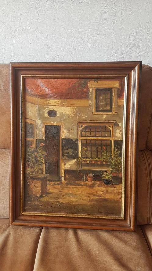 Olieverf hofje van loo haarlem müller, bertha (1883-1968), Antiek en Kunst, Kunst | Schilderijen | Klassiek, Ophalen