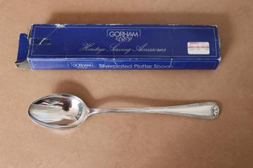 Verzilverde opscheplepel van het merk Groham. beschikbaar voor biedingen