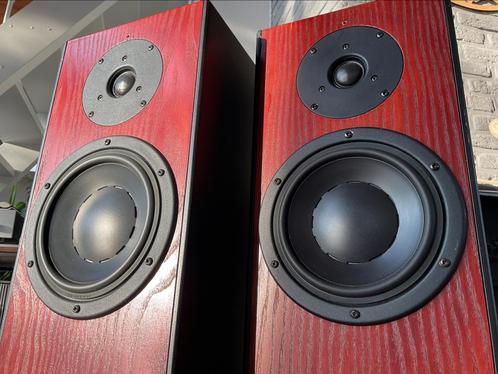 Impulse 65 Dynaudio Vifa bezetting sloping design rosewood, Audio, Tv en Foto, Luidsprekers, Front, Rear of Stereo speakers, 120 watt of meer