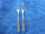 2 zilveren zuurvorken parelrand wed apz kuijlenburg, Ophalen of Verzenden