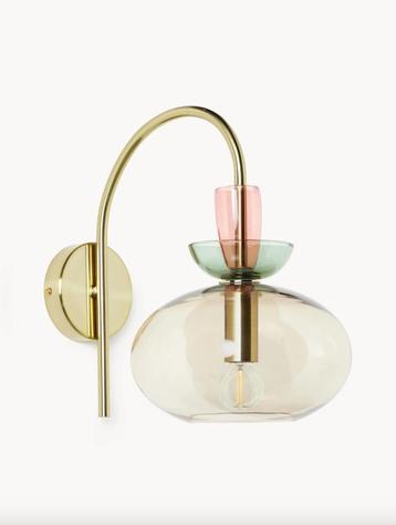 Westwing Wandlamp Nyra van gekleurd glas ZGAN beschikbaar voor biedingen