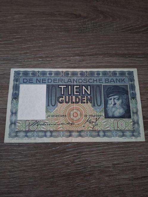 Prachtig biljet 10 gulden Grijsaard 1938, PL36a, Postzegels en Munten, Bankbiljetten | Nederland, 10 gulden, Ophalen of Verzenden