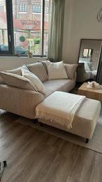 Nieuwe 3-zits teddy lounge bank met hocker, Ophalen, Zo goed als nieuw