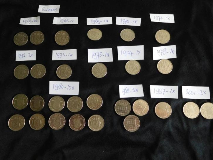 Verzameling guldens met diverse jaargangen., Postzegels en Munten, Munten | Nederland, Setje, 1 gulden, Koningin Juliana, Ophalen