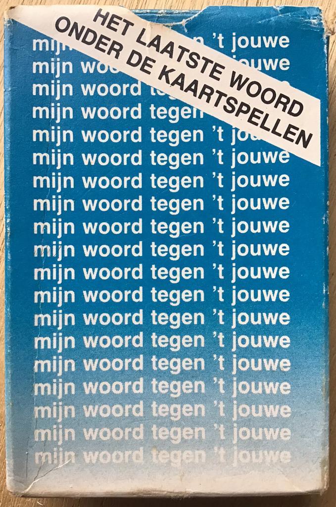 Vintage kaartspel Mijn woord tegen ‘t jouwe, Hobby en Vrije tijd, Gezelschapsspellen | Kaartspellen, Gebruikt, Een of twee spelers