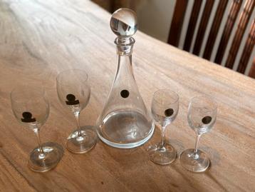 RCR Cristalleria Italiana kristal set – karaf + portglaasjes beschikbaar voor biedingen