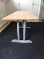 Tafel met uniek ijzeren onderstel, 50 tot 100 cm, Gebruikt, Rechthoekig, Ophalen of Verzenden