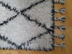 Zacht schapenwollen vloerkleed/berber wit geruit 180x290 cm, Wit, 150 tot 200 cm, 200 cm of meer, Ophalen of Verzenden