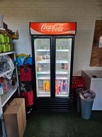 Coca-Cola koelkast met dubbele deur en verlichting, Witgoed en Apparatuur, 60 cm of meer, 200 liter of meer, Zonder vriesvak, Gebruikt