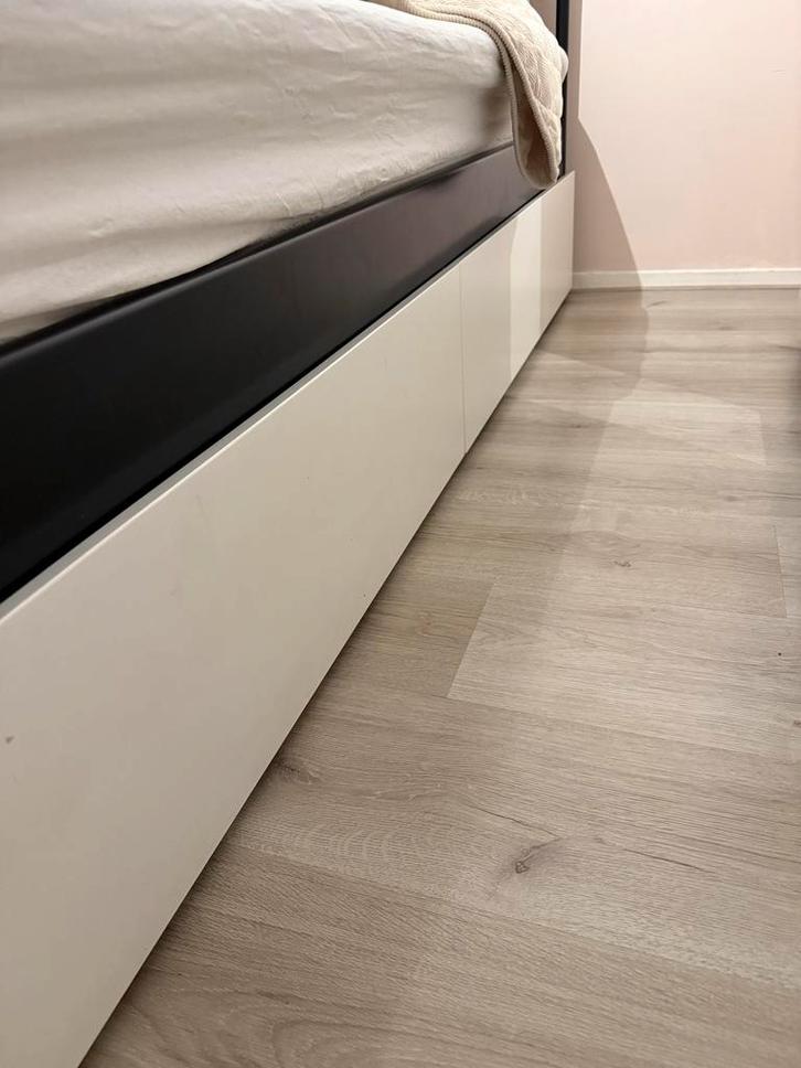 Ikea Malm Bedlades (4 stuks), Huis en Inrichting, Slaapkamer | Bedden, Zo goed als nieuw, 90 cm, Hout, Wit, Ophalen