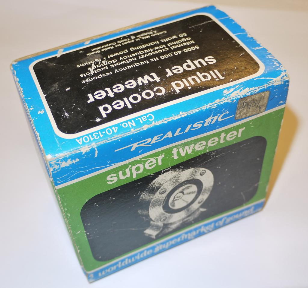 Doos + handleiding voor Realistic tweeter 40-1310A Fostex, Overige merken, Gebruikt, Ophalen of Verzenden, Minder dan 60 watt