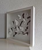 3D Vlinders in  Witte Lijst, Minder dan 50 cm, Ophalen of Verzenden, Zo goed als nieuw, Minder dan 50 cm