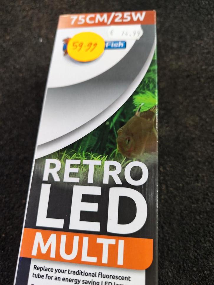 Retro led multi 75cm 25 watt nu 20 procent korting, Dieren en Toebehoren, Vissen | Aquaria en Toebehoren, Nieuw, Verlichting of Verwarming
