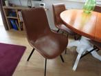 eetkamerstoelen 4 stuks, Huis en Inrichting, Ophalen, Kunststof, Bruin, Zo goed als nieuw
