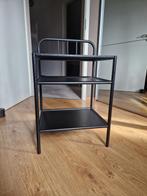 Bijzettafel/Nachtkastje, Huis en Inrichting, Ophalen, Minder dan 55 cm, Metaal of Aluminium, Vierkant