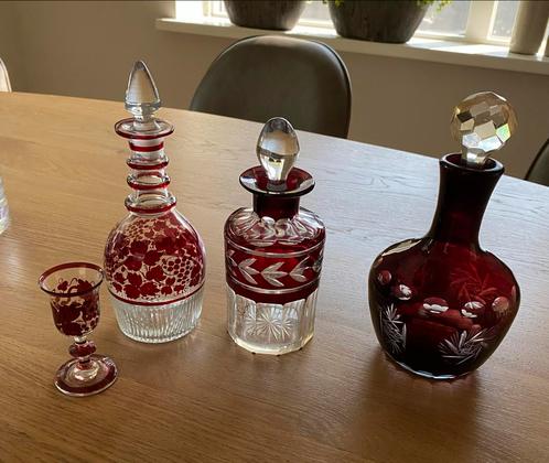 Antieke glazen karaffen set, Antiek en Kunst, Antiek | Glas en Kristal, Ophalen of Verzenden