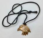 Vintage ketting adelaarskop goud verguld P.Bidier gemerkt, Verzenden, Goud, Ketting, Verguld