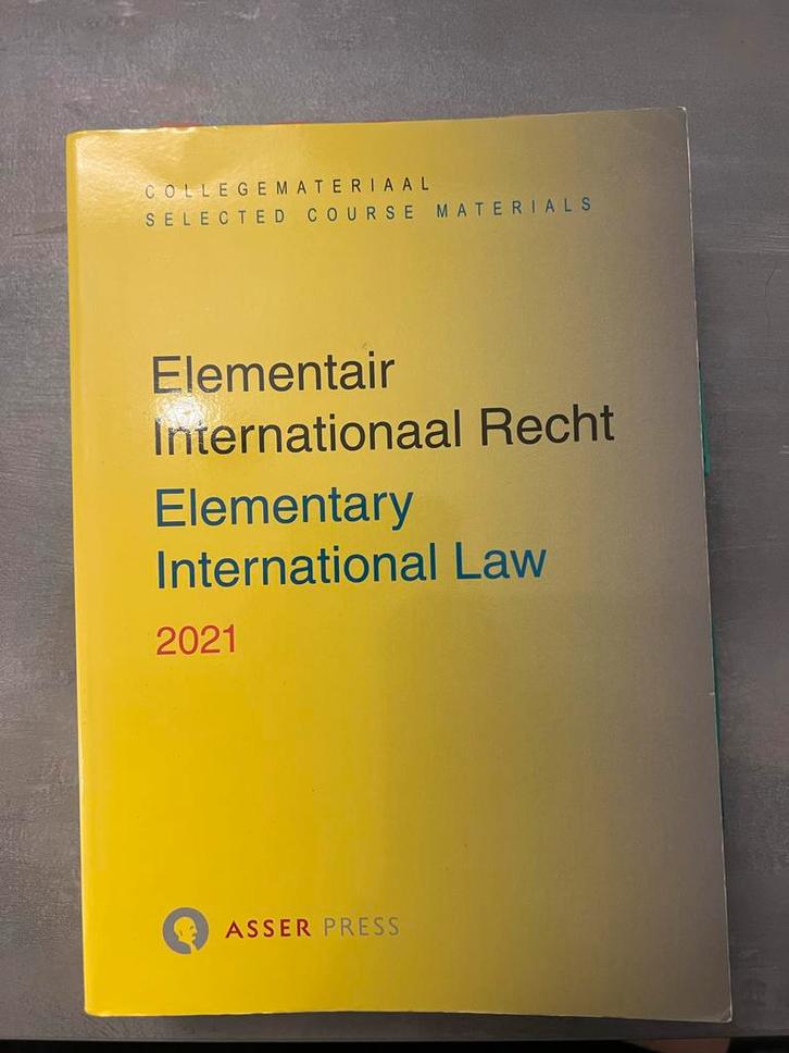 Elementair Internationaal Recht 2021, Boeken, Studieboeken en Cursussen, Zo goed als nieuw, HBO, Gamma, Ophalen of Verzenden