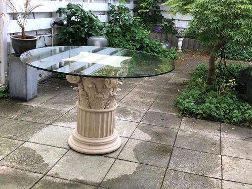 Rond taffel, Tuin en Terras, Tuintafels, Gebruikt, Rond, Overige materialen, Ophalen