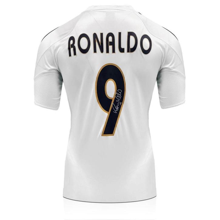Ronaldo De Lima Gesigneerd 2004-05 Real Madrid Voetbalshirt, Verzamelen, Sportartikelen en Voetbal, Zo goed als nieuw, Shirt, Buitenlandse clubs