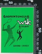 Sticker: Badmintonclub Wik - Sittard, Verzamelen, Stickers, Ophalen of Verzenden, Zo goed als nieuw, Sport