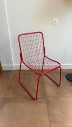 Vintage rode draadstaal stoel, Ophalen, Zo goed als nieuw, Rood, Eén