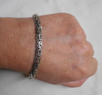 Zilveren koningsschakel armband nr.562 beschikbaar voor biedingen