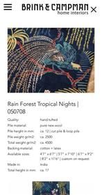 Brink en Campman tapijt Sanderson Tropical Night, Huis en Inrichting, Stoffering | Tapijten en Kleden, Ophalen, Nieuw, Rechthoekig