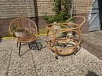 Rotan serveerwagen  theewagen en  medium size stoel, Ophalen, Gebruikt