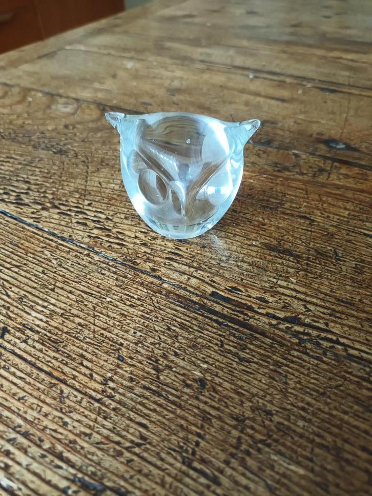Uiltje/ OWL/ Glas object/ Presse Papier, Antiek en Kunst, Curiosa en Brocante, Ophalen of Verzenden