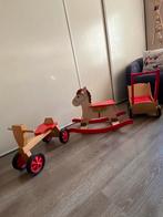 Houten speelgoed poppenwagen, fiets, hobbelpaard, Ophalen, Zo goed als nieuw, Duw- of Trekspeelgoed