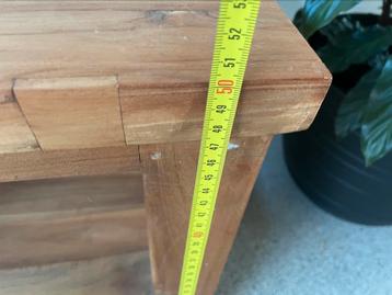 Teakhouten tv meubel / salontafel (120 x 50d x 50h) beschikbaar voor biedingen
