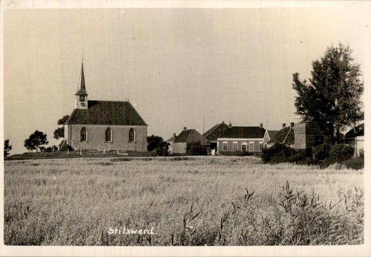 Stilswerd - Kerk, Verzamelen, Ansichtkaarten | Nederland, Ongelopen, Friesland, Voor 1920, Ophalen of Verzenden