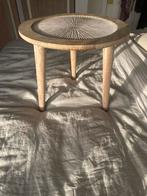Mooi wit houten bijzettafeltje - Nieuw!, Huis en Inrichting, Tafels | Bijzettafels, Rond, Nieuw, 75 cm of meer, Hout