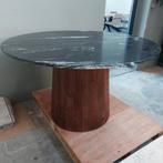 Eettafel Maxim marmer 130cm poot van mangohout, Nieuw, Ophalen of Verzenden