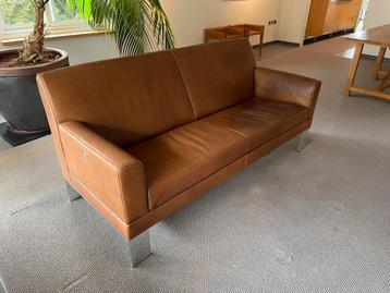 Moderne leren bank 190cm van Jori - cognac beschikbaar voor biedingen